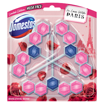 Domestos Power 5 Romantic Rose 3x55g WC-Frissítő