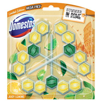 Domestos Power 5 Lime wc illatosító, 3x55 g