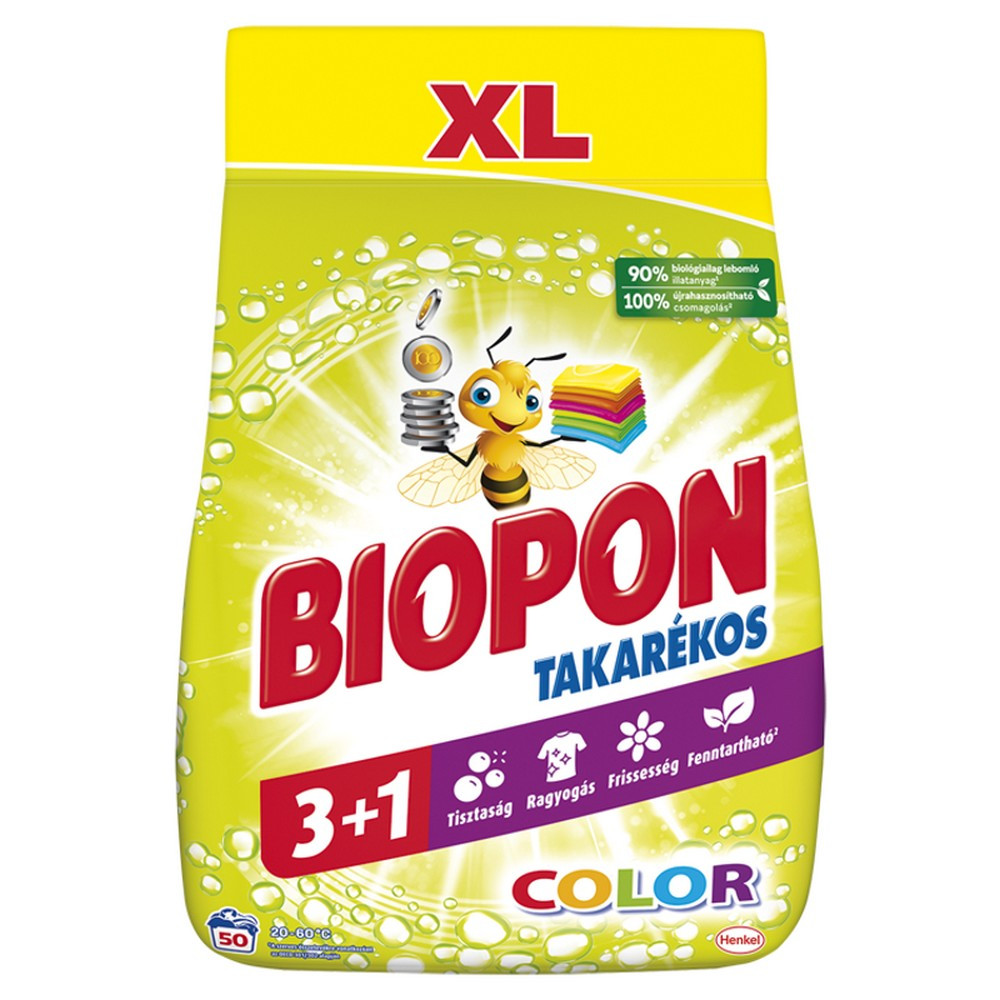 Biopon Color mosópor 50 mosás 3kg XL