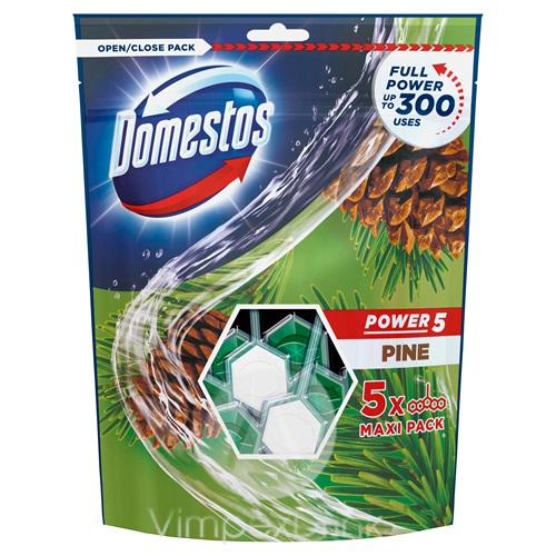 DOMESTOS Power5 WC-rúd 5x 55g pine