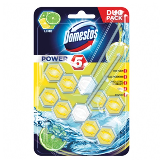 DOMESTOS Power5 WC-rúd 2x55g light Lime