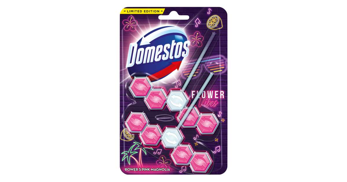 DOMESTOS Power5 WC-rúd 2x55g pink magnolia