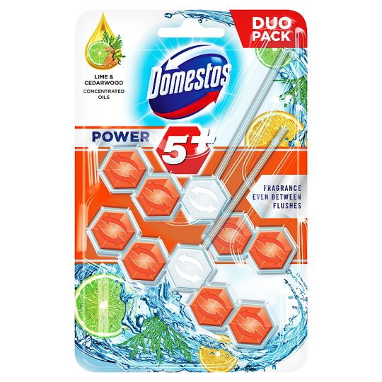 DOMESTOS Power5 WC-rúd 2x55g Lime & Cédrus