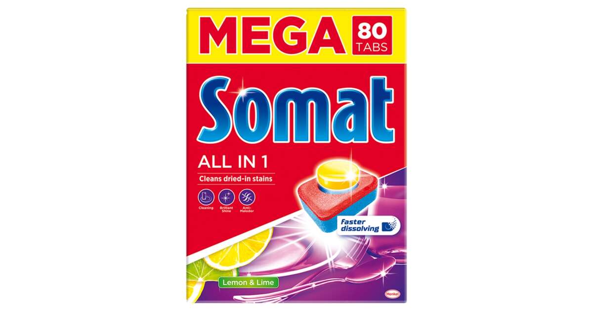Somat tabletta All in One 80 db Lemon&Lime